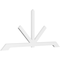 Ekena Millwork Vanguard Architectural Grade PVC Gable Bracket, 96"W x 44"H x 2"D x 4"F, 11/12 Pitch GBP096X44X0204VAN00 - alternate 1